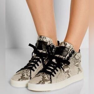 RAG & BONE KENT HIGH TOP SNAKESKIN SNEAKERS SIZE 5